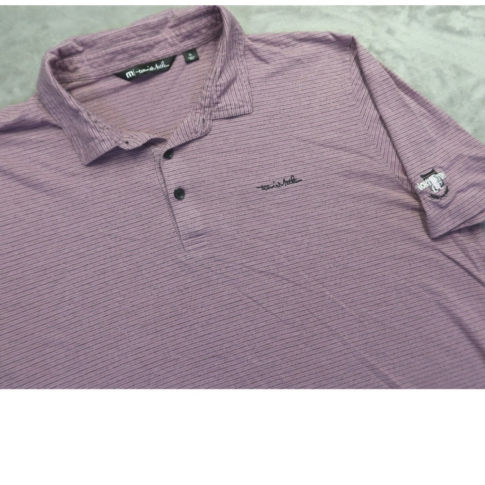 Travis Mathew Men's XL Purple Pima Golf Polo Shirt North Stone CC Huntersville